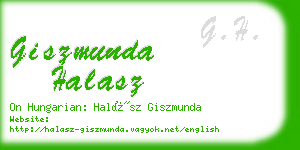 giszmunda halasz business card